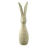 Remy Green Cement Rabbit Shaped Statue Ears Up XL