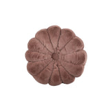 Lilymay Brown Polyester Flower Cushion Round