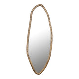Paislie Brass Organic Shaped Mirror Oval