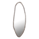 Paislie Nickel Organic Shaped Mirror Oval