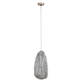 Maitia Silver Rough Looking Fabric Ceiling Lamp