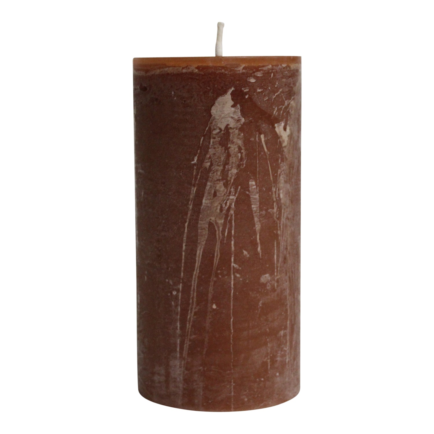 NEW Rustic Outdoor Candle Marone Pillar 300x150