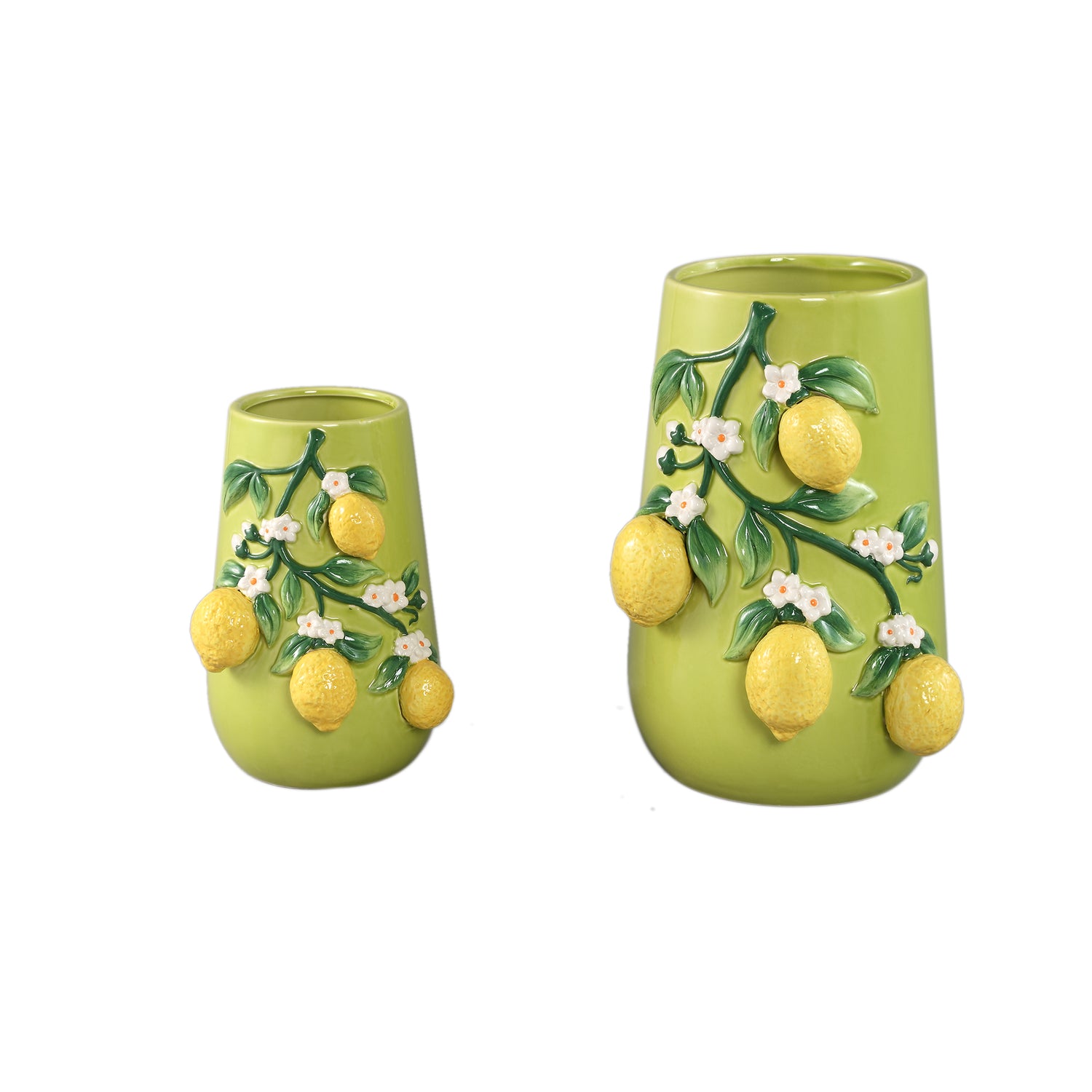 Stacy Green Ceramic Vase With Lemons On Twig S