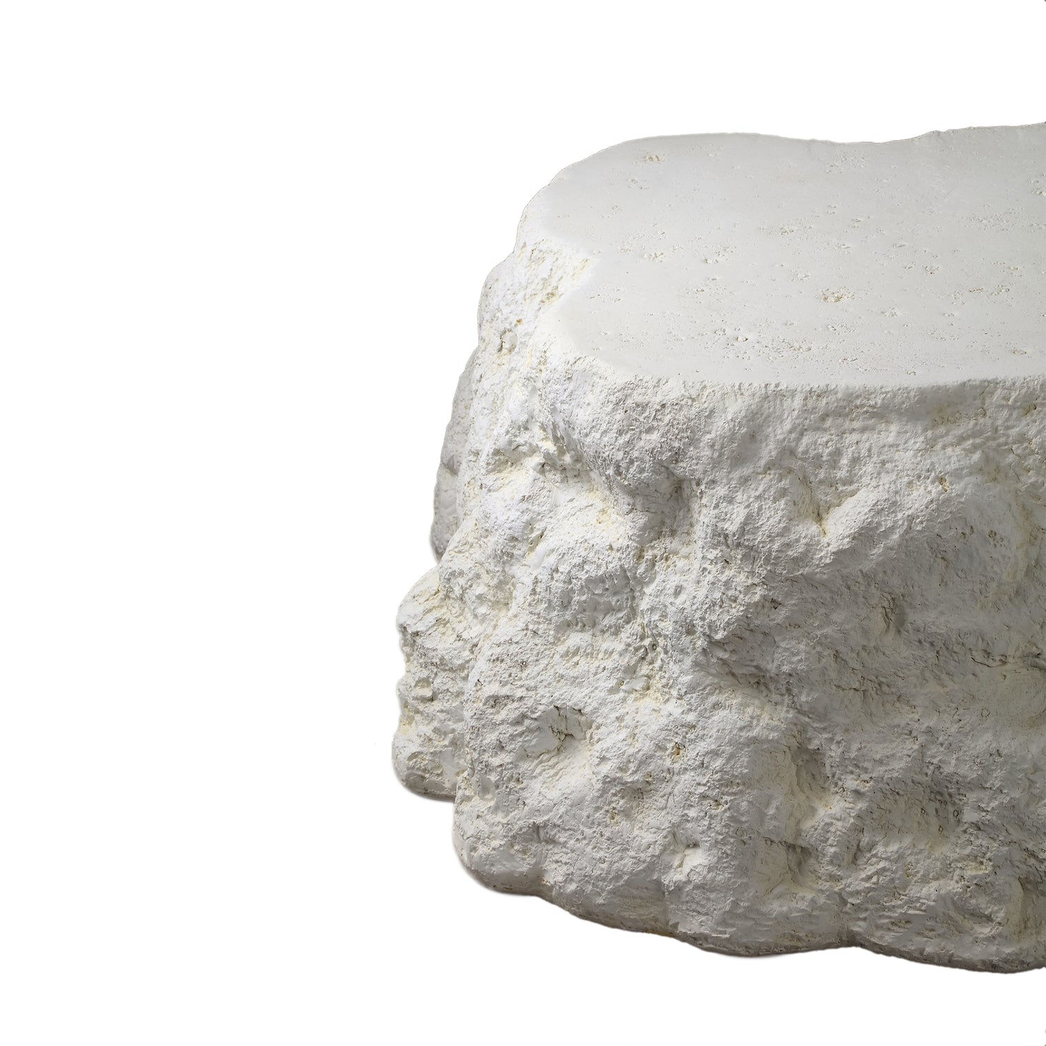 Haride White MgO Stone Look Coffee Table