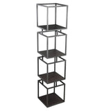 Nanci Black Iron Open Cube Cabinet L