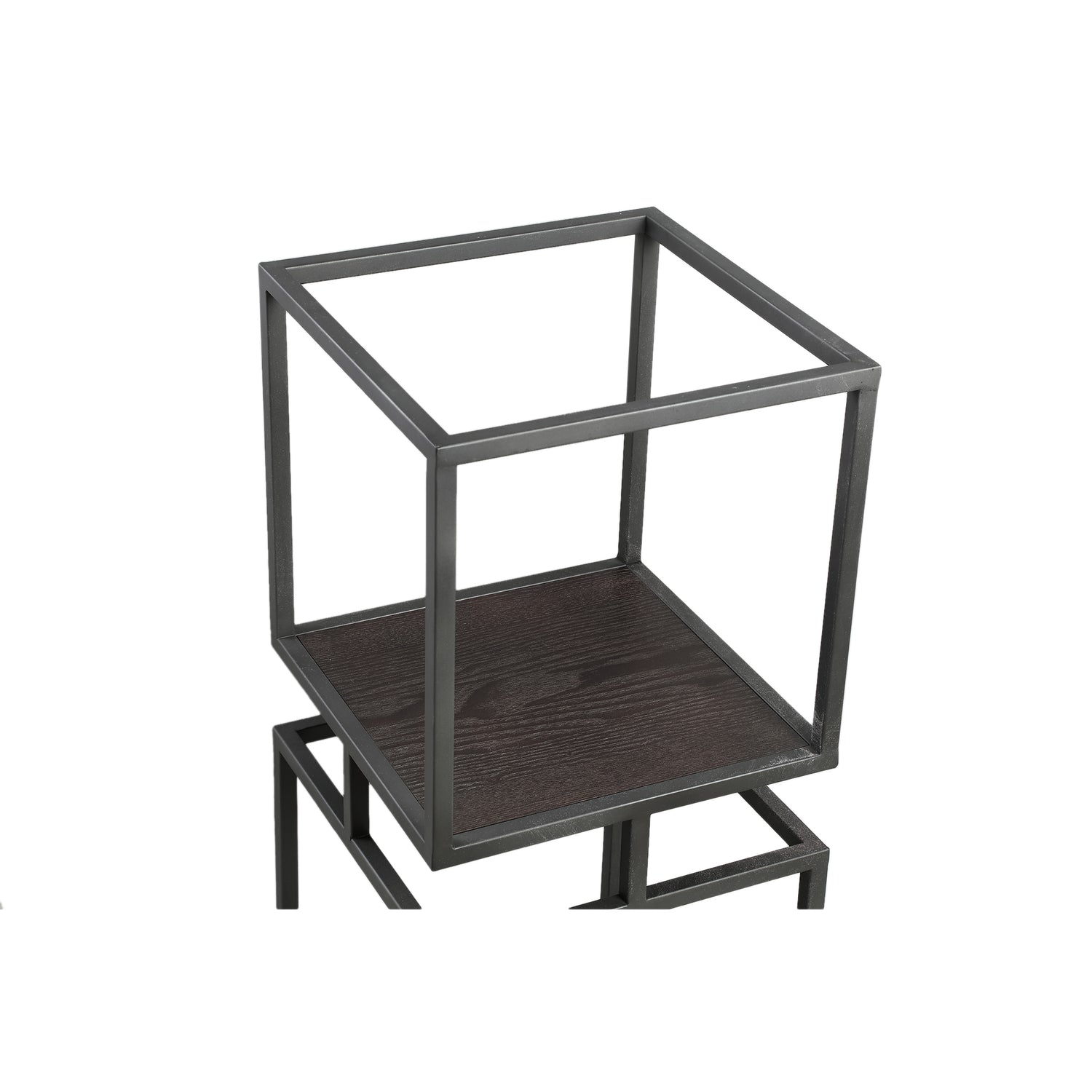 Nanci Black Iron Open Cube Cabinet L