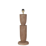Lorinne Natural Mango Wood Table Lamp Double