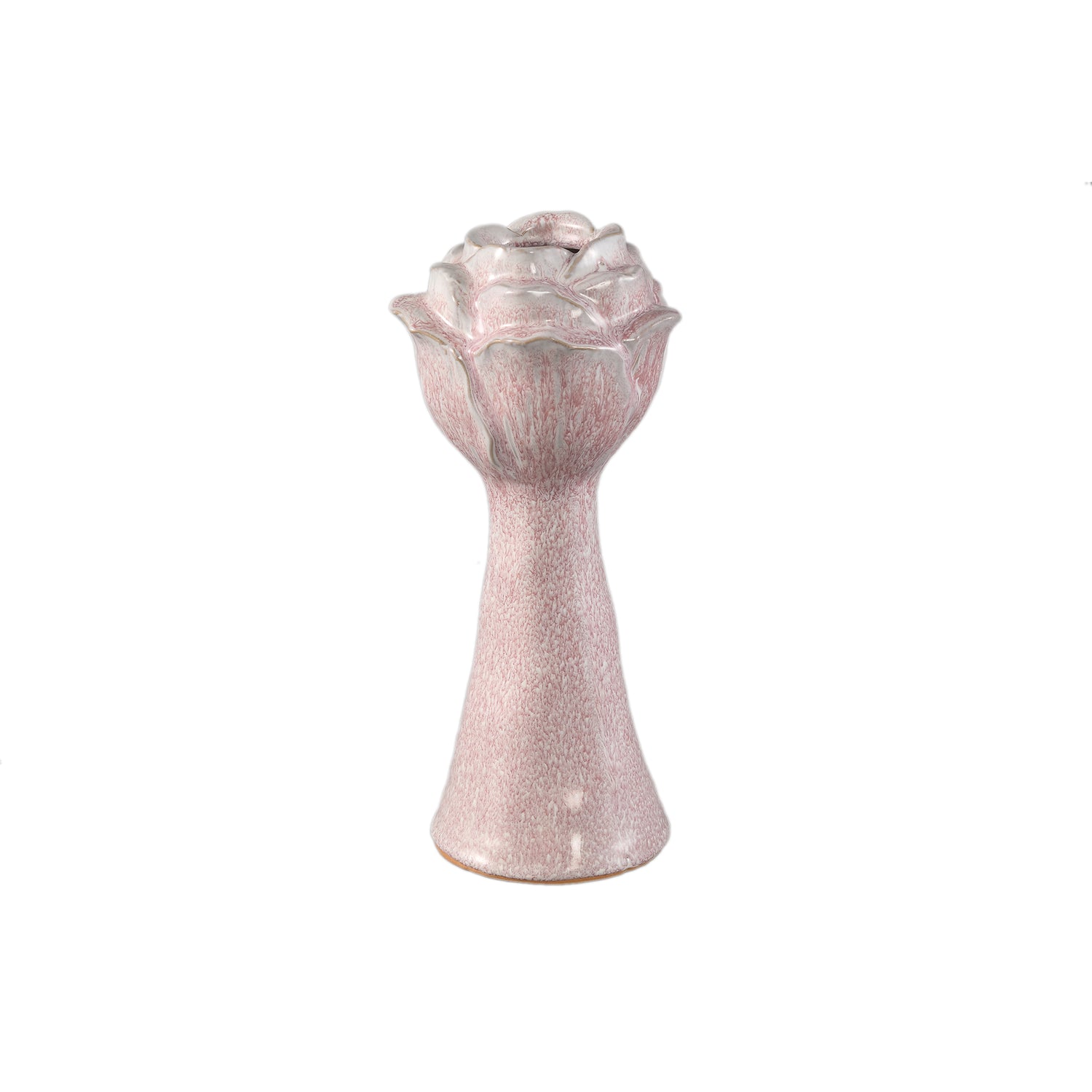 Minerva Light Pink Ceramic Flower Shaped Vase L