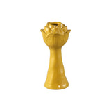 Minerva Yellow Ceramic Flower Shaped Vase L