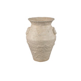 Leandra Beige Round Ceramic Jar Rough Structure M