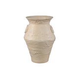 Leandra Beige Round Ceramic Jar Rough Structure L