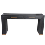 Tiess Black Wooden Veneer Sidetable 2 Drawers