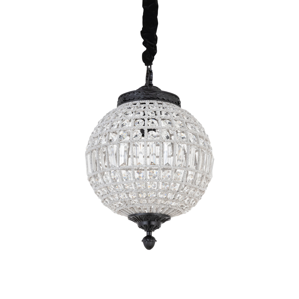 Jaris Crystal Hanging Ball Chandelier Lamp S