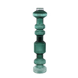 Galinda Dark Green Ribbed Glass Candle Holder M