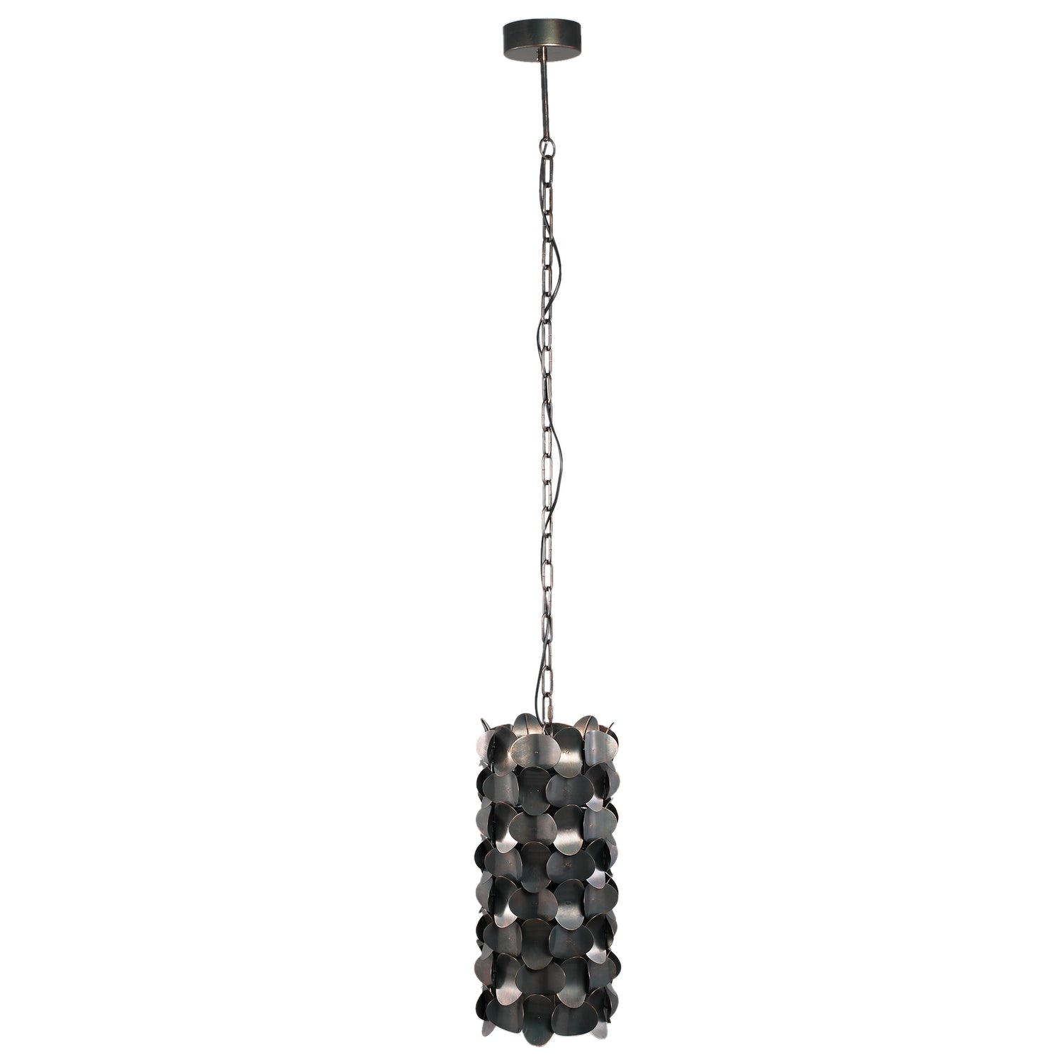 Jaye Black Iron Hanging Lamp Circle Pattern Small