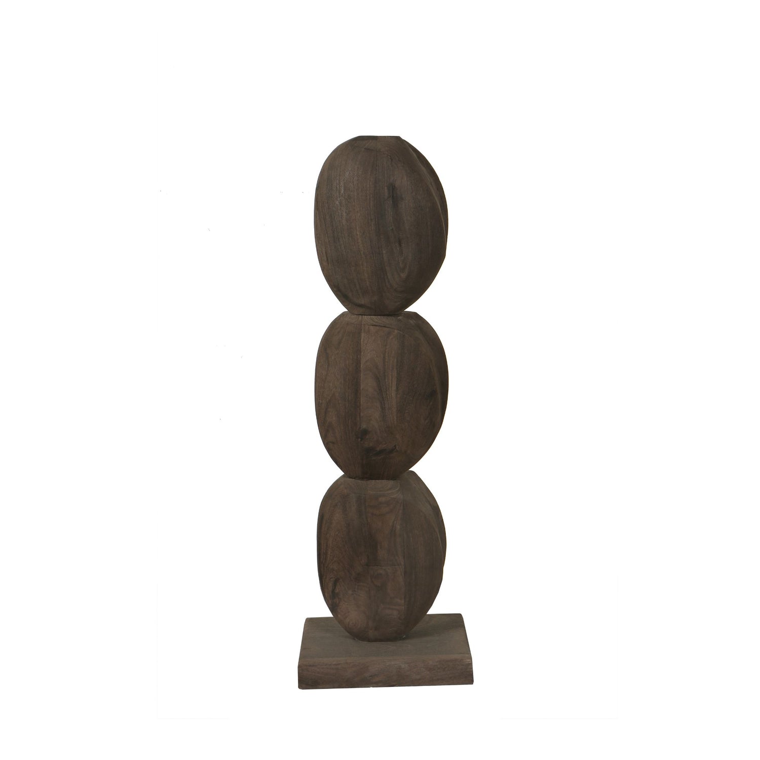 Kodey Brown Mango Wood Circle Shaped Statue