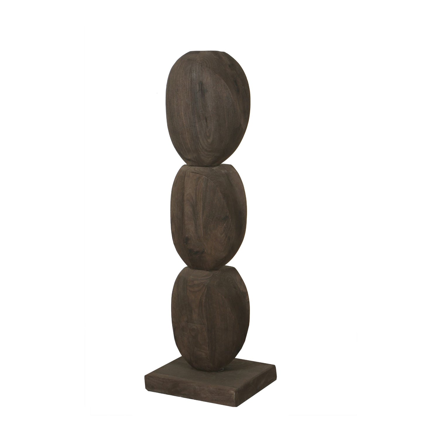 Kodey Brown Mango Wood Circle Shaped Statue