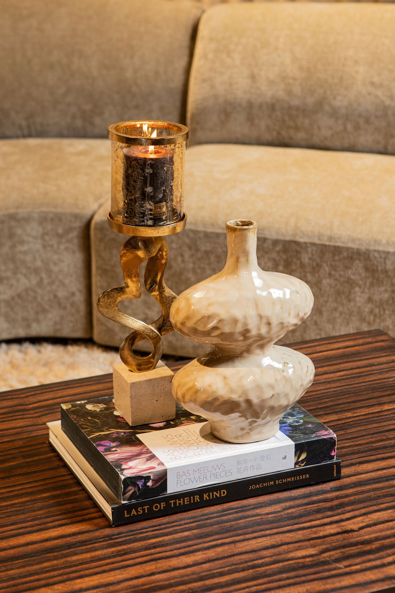 Tiess Brown Wooden Veneer Coffeetable 2 Drawers