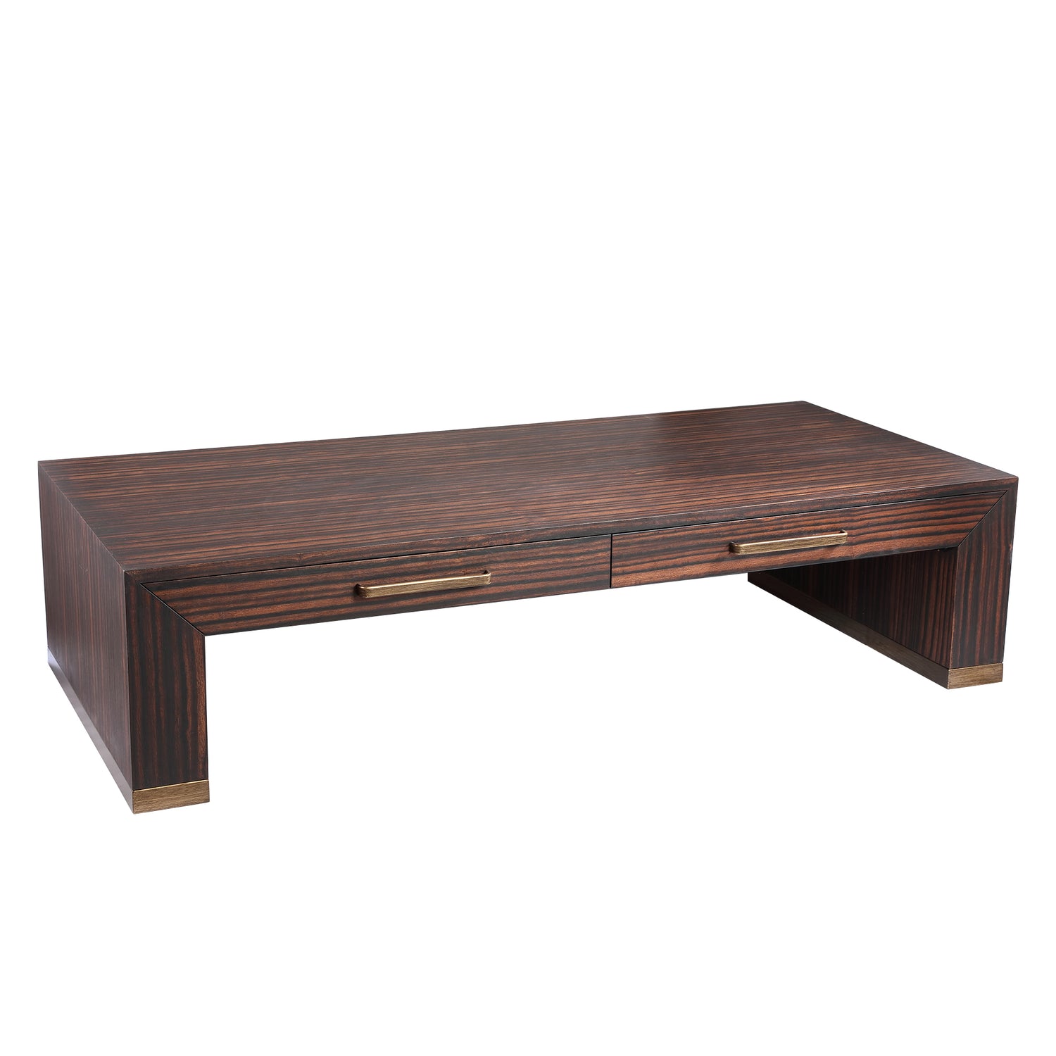 Tiess Brown Wooden Veneer Coffeetable 2 Drawers