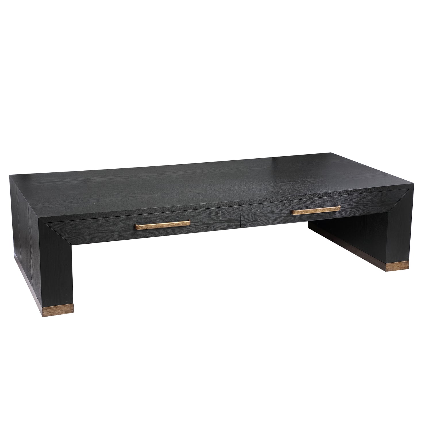 Tiess Black Wooden Veneer Coffeetable 2 Drawers