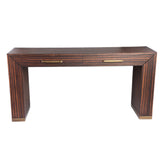 Tiess Brown Wooden Veneer Cabinet 2 Drawers