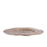 Linke BrownGold Aluminum Wavy Organic Plate L