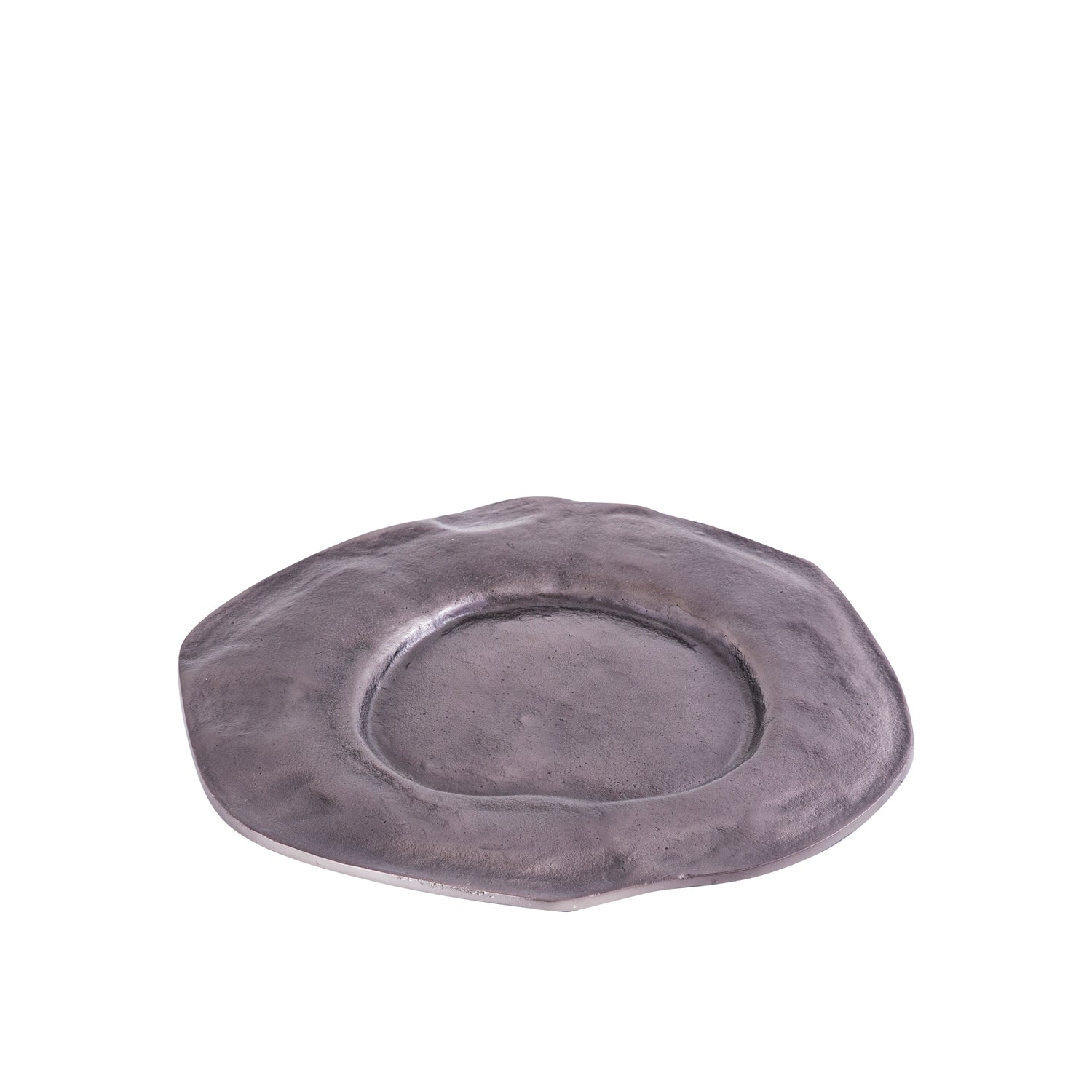 Linke GunMetal Aluminum Wavy Organic Plate S