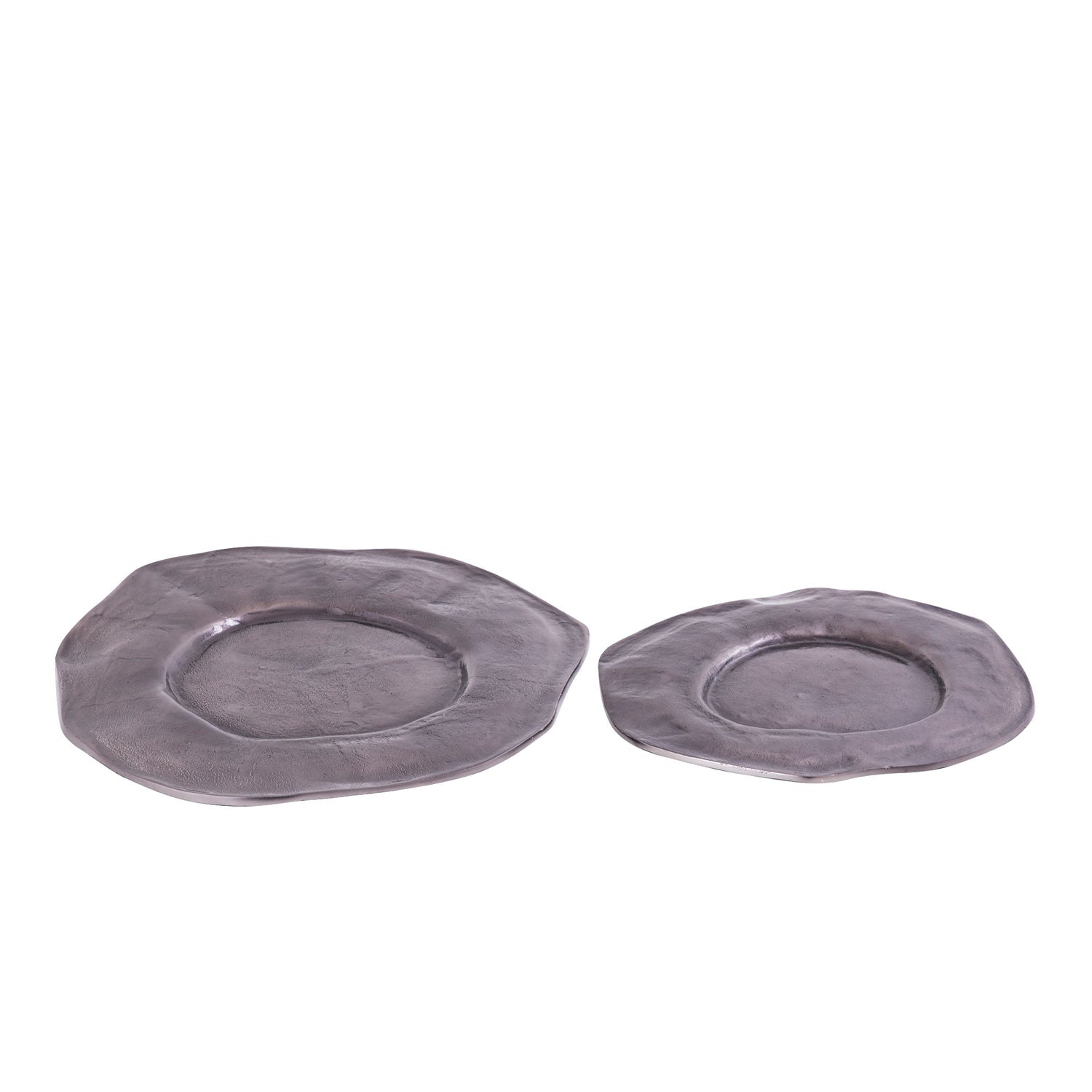 Linke GunMetal Aluminum Wavy Organic Plate S