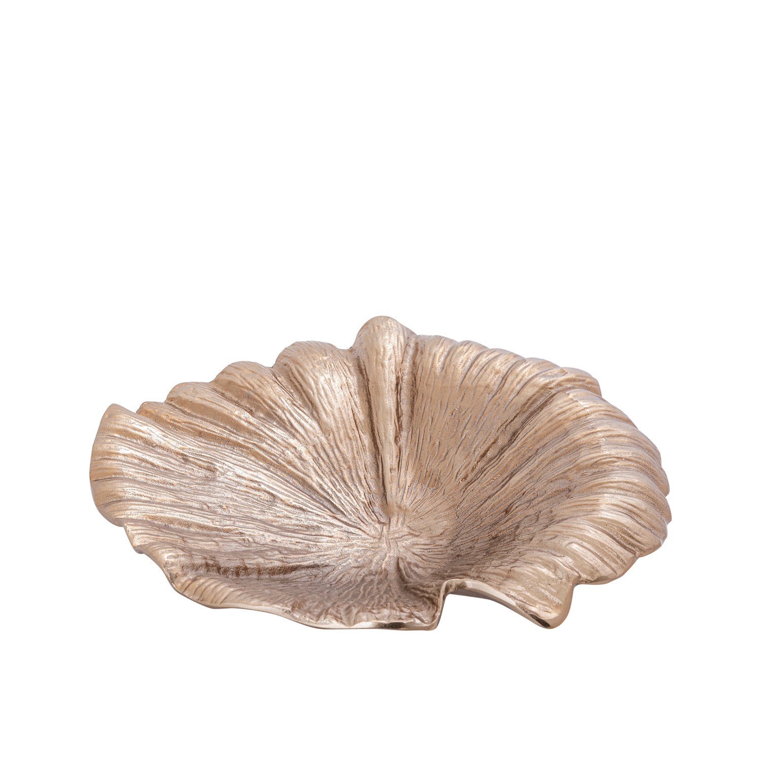 Losh BrownGold Alu Wavy Leaf Bowl Oval