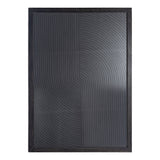 Elasah Black Wooden Rect Wall Panel Line Pattern