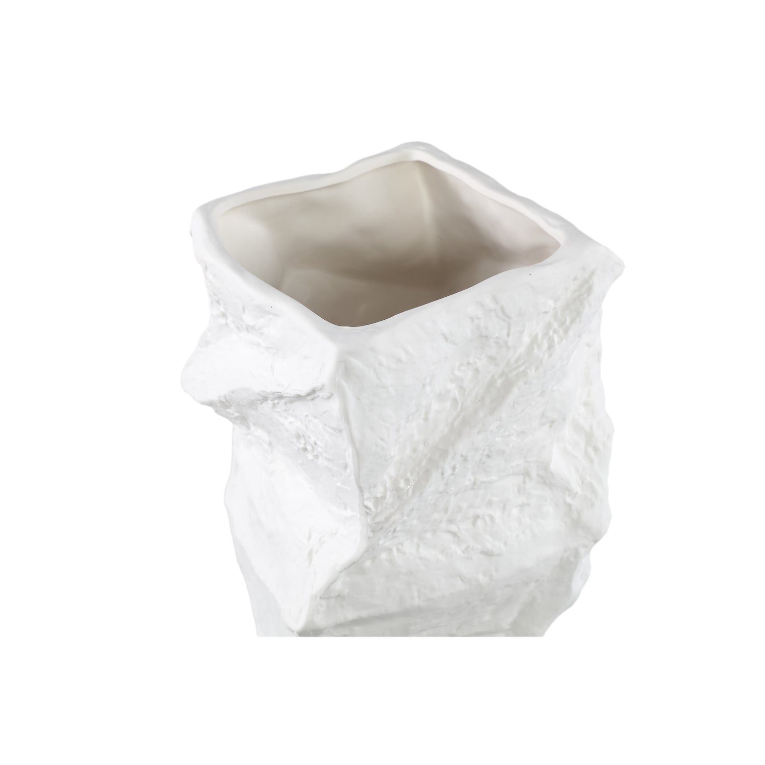 Kellie White Ceramic Organic Shaped Vase High