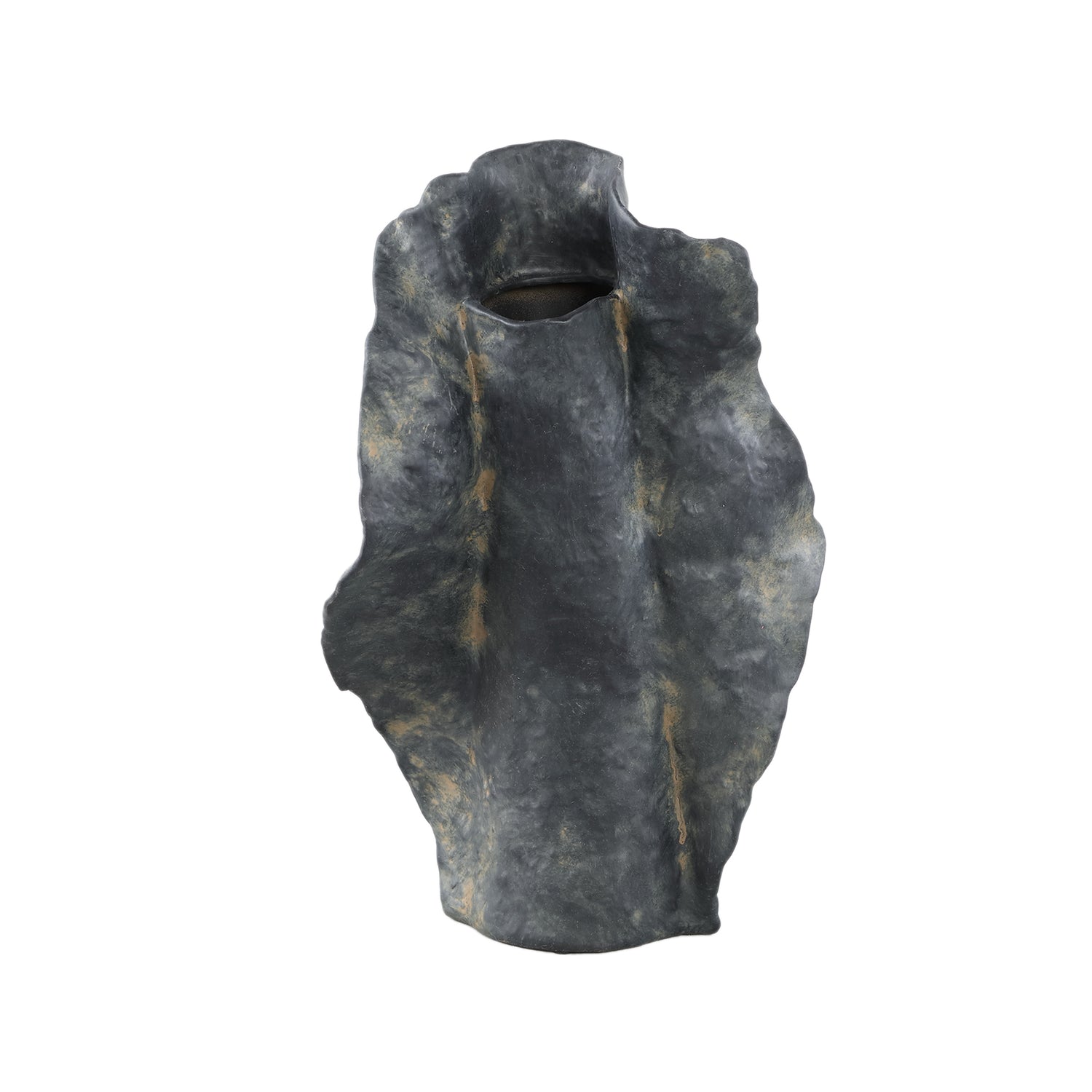 Aleigha Black Ceramic Organic Shaped Vase L