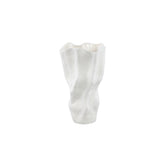 Violettee White Ceramic Wavy Vase Dot Pattern S
