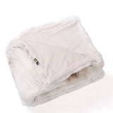 Linde Offwhite Faux Fur Bedspread Giftbox 220x240