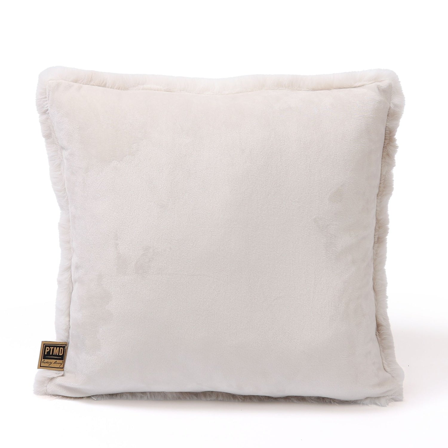 Linde Offwhite Faux Fur Cushion Square S