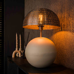 Tafellamp met 1 lamp sphere Naturel L - 36x36x57 cm - Naturel Grey
