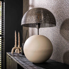 Tafellamp met 1 lamp sphere Naturel L - 36x36x57 cm - Naturel Grey
