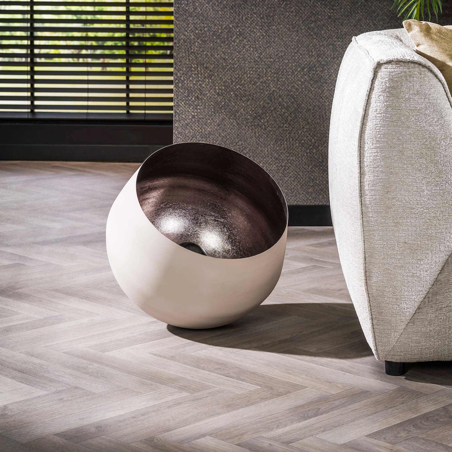 Tafellamp Ø50 Basket XL - 50x50x46 cm - Naturel Grey