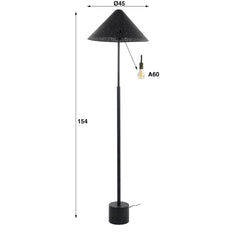 Vloerlamp Kosmos LED-dimmer - 45x45x154 cm - Charcoal