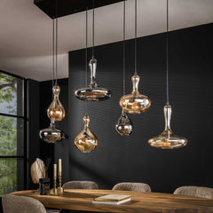 Hanglamp met 7 Lampen karaf - 145x50x150 cm - Artic - Zwart