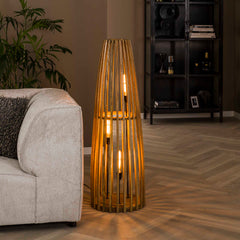 Vloerlamp 3L Launch - 40x40x123 cm - Naturel - Mango