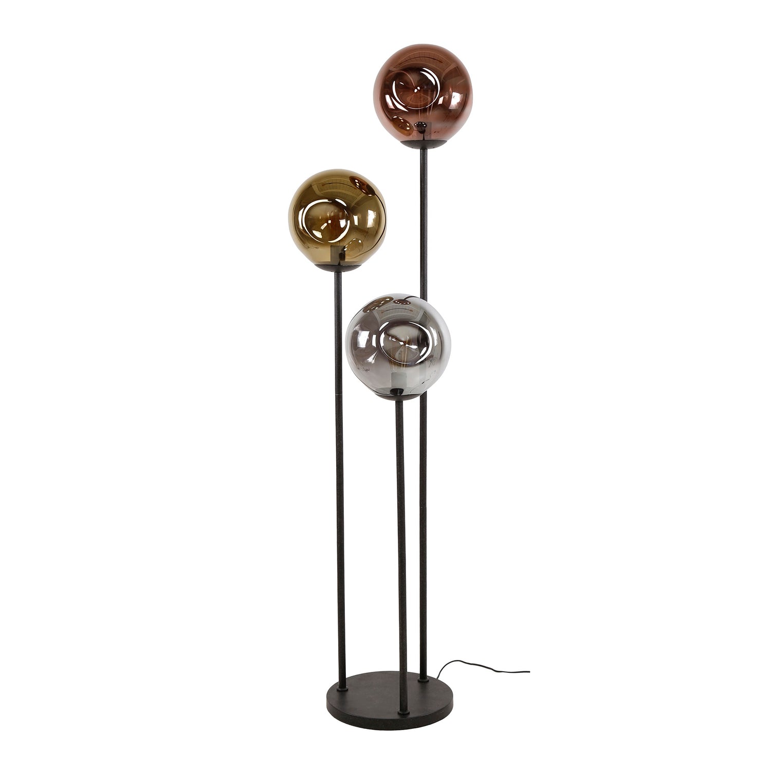 Vloerlamp met 3x Ø25 Stellar - 32x32x164 cm - Artic Zwart
