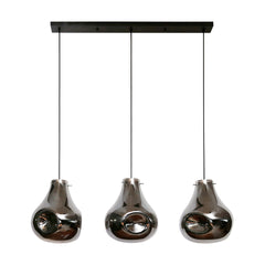 Hanglamp met 3 Lampen Dent Glass - Artic Zwart - Glas