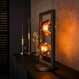 Tafellamp met 2 lampen Stellar - 30x20x55 cm - Artic Zwart