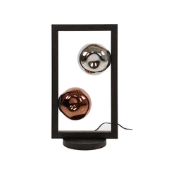 Tafellamp met 2 lampen Stellar - 30x20x55 cm - Artic Zwart