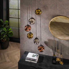 Hanglamp met 6 lampen Stellar - 50x50x180 cm - Artic Zwart