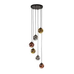 Hanglamp met 6 lampen Stellar - 50x50x180 cm - Artic Zwart