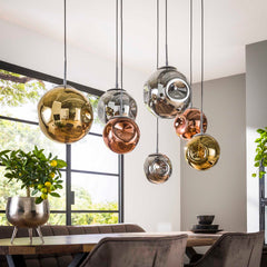 Hanglamp met 7 Lampen Stellar - 145x50x150 cm - Oud Zilver