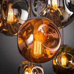 Hanglamp met 7 Lampen Stellar - 145x50x150 cm - Oud Zilver