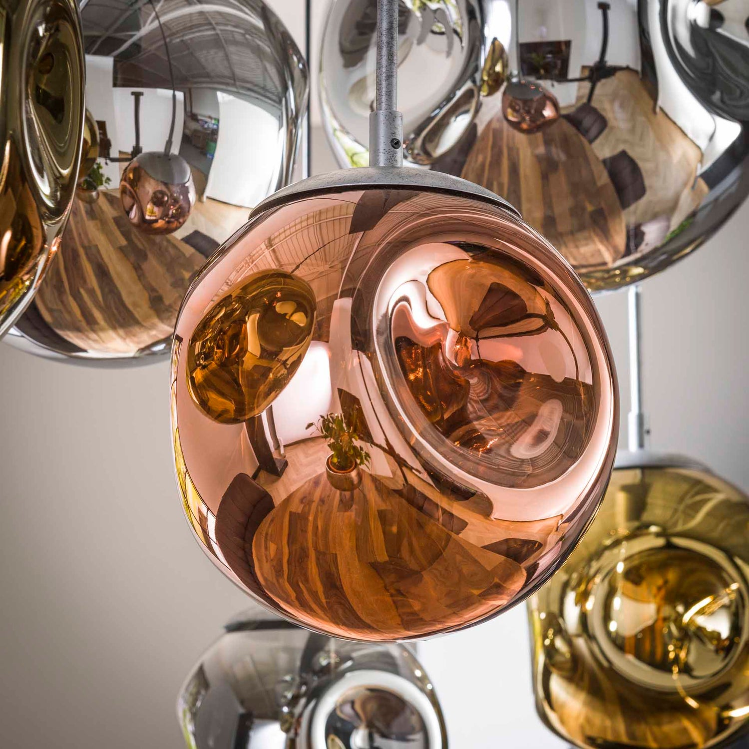 Hanglamp met 7 Lampen Stellar - 145x50x150 cm - Oud Zilver